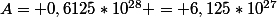 A= 0,6125*10^{28} = 6,125*10^{27}