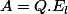 A=Q.E_l