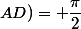 \vec{(AB;AD)}=+\dfrac{\pi}{2}