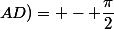 \vec{(AB;AD)}= - \dfrac{\pi}{2}