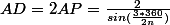 AD=2AP=\frac{2}{sin(\frac{3*360}{2n})}