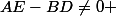 AE-BD\not=0 