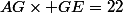 AG\times GE=22