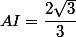 AI=\dfrac{2\sqrt{3}}{3}