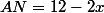 AN=12-2x