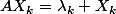 AX_k=\lambda_k X_k