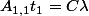 A_{1,1}t_1=C\lambda