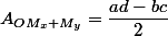 A_{OM_x M_y}=\dfrac{ad-bc}{2}