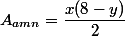 A_{amn}=\dfrac{x(8-y)}{2}