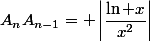 A_{n}A_{n-1}= \left|\dfrac{\ln x}{x^2}\right|