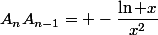 A_{n}A_{n-1}= -\dfrac{\ln x}{x^2}