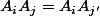 A_iA_j=A_iA_{j'}