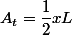 A_t=\dfrac{1}{2}xL