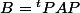 B={}^tPAP