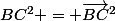 BC^2 = \vec{BC}^2