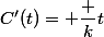 C'(t)= \dfrac {k}t
