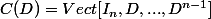 C(D)=Vect[I_n,D,...,D^{n-1}]