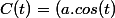 C(t)=(a.cos(t);b.sin(t))+\frac{\sqrt{a^2sin^2(t)+b^2cos^2(t)}^3}{ab}(\frac{-b.cos(t)}{\sqrt{a^2sin^2(t)+b^2cos^2(t)}};\frac{-a.sin(t)}{\sqrt{a^2sin^2(t)+b^2cos^2(t)}})