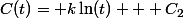 C(t)= k\ln(t) + C_2