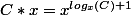 C*x=x^{log_x(C)+1}
