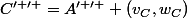 C^{\prime \prime }=A^{\prime \prime }+\left(v_C,w_C\right)