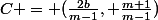 C = (\frac{2b}{m-1}, \frac{m+1}{m-1})