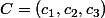 C=(c_1,c_2,c_3)