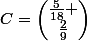 C=\begin{pmatrix}\frac{5}{18} \\\frac{2}{9}\end{pmatrix}