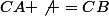 CA \not =CB