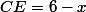 CE=6-x