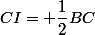 CI= \dfrac{1}{2}BC