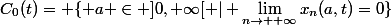 C_0(t)= \{ a \in ]0,+\infty[ \ | \ \lim_{n\rightarrow +\infty}x_n(a,t)=0\}