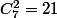 C_7^2=21