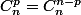 C_n^p=C_n^{n-p}