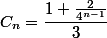 C_n=\dfrac{1+\frac{2}{4^{n-1}}}{3}