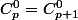 C_p^0=C_{p+1}^0