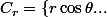 C_r=\{r\cos\theta...