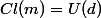 Cl(m)=U(d)