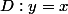 D:y=x