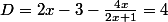 D=2x-3-\frac{4x}{2x+1}=4