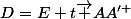 D=E+t\overrightarrow {AA^{\prime }}