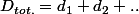 D_{tot.}=d_1+d_2+..