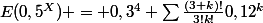 E(0,5^X) = 0,3^4 \sum{\frac{(3+k)!}{3!k!}0,12^k}