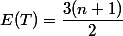 E(T)=\dfrac{3(n+1)}2