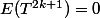 E(T^{2k+1})=0