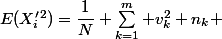 E(X'_i^2)=\dfrac{1}{N} \sum_{k=1}^m v_k^2 n_k 