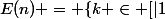 E(n) = \{k \in [|1;n|]&nbsp;&nbsp;/&nbsp;&nbsp;n $ divise $ k^2 \}