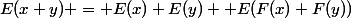 E(x+y) = E(x)+E(y) +E(F(x)+F(y))