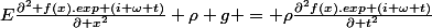 E\frac{\partial^{2} f(x).exp (i \omega t)}{\partial x^{2}}+\rho g = \rho\frac{\partial^{2}f(x).exp (i \omega t)}{\partial t^{2}}