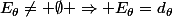 E_{\theta}\neq \emptyset \Rightarrow E_{\theta}=d_{\theta}